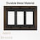 OKAWYC Triple Decorator Light Switch Cover Adler Metal Wall Plate 2Pack Aged Bronze 3 Gang Triple Rocker for Receptacle Dimmer Switch GFCI Outlet Switch Cover Decorative Wallplate Durable
