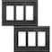 OKAWYC Triple Decorator Light Switch Cover Aria Metal Wall Plate 2Pack Aged Bronze 3 Gang Triple Rocker for Receptacle Dimmer Switch GFCI Outlet Switch Cover Decorative Wallplate Durable