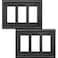 OKAWYC Triple Decorator Light Switch Cover Aria Metal Wall Plate 2Pack Aged Bronze 3 Gang Triple Rocker for Receptacle Dimmer Switch GFCI Outlet Switch Cover Decorative Wallplate Durable