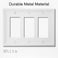 OKAWYC Triple Decorator Light Switch Cover Luca Metal Wall Plate 2Pack White 3 Gang Triple Rocker for Receptacle Dimmer Switch GFCI Outlet Switch Cover Decorative Wallplate Durable