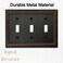 OKAWYC Triple Toggle Light Switch Cover Adler Metal Wall Plate 2Pack Aged Bronze 3 Gang Light Switch Cover Decorative Wallplate Durable