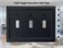OKAWYC Triple Toggle Light Switch Cover Adler Metal Wall Plate 2Pack Black 3 Gang Light Switch Cover Decorative Wallplate Durable