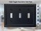 OKAWYC Triple Toggle Light Switch Cover Adler Metal Wall Plate 2Pack Black 3 Gang Light Switch Cover Decorative Wallplate Durable
