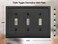 OKAWYC Triple Toggle Light Switch Cover Aria Metal Wall Plate 2Pack Aged Bronze 3 Gang Light Switch Cover Decorative Wallplate Durable