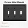 OKAWYC Triple Toggle Light Switch Cover Aria Metal Wall Plate 2Pack Aged Bronze 3 Gang Light Switch Cover Decorative Wallplate Durable