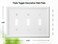 OKAWYC Triple Toggle Light Switch Cover Luca Metal Wall Plate 2Pack White 3 Gang Light Switch Cover Decorative Wallplate Durable