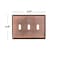 SLEEKLIGHTING Pack of 2 Wall Plate Outlet Switch Covers by SleekLighting Decorative Copper Variety of Styles DecoratorDuplexToggle Combo Size 3 Gang Toggle