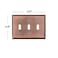 SLEEKLIGHTING Pack of 2 Wall Plate Outlet Switch Covers by SleekLighting Decorative Copper Variety of Styles DecoratorDuplexToggle Combo Size 3 Gang Toggle