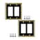 SLEEKLIGHTING Pack of 2 Wall Plate Outlet Switch Covers by SleekLighting Decorative Zinc Cast Black and Gold Variety of Styles RockerReceptacleToggle Combo Size 2 Decorator