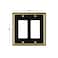 SLEEKLIGHTING Pack of 2 Wall Plate Outlet Switch Covers by SleekLighting Decorative Zinc Cast Black and Gold Variety of Styles RockerReceptacleToggle Combo Size 2 Decorator