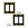 SLEEKLIGHTING Pack of 2 Wall Plate Outlet Switch Covers by SleekLighting Decorative Zinc Cast Black and Gold Variety of Styles RockerReceptacleToggle Combo Size 2 Decorator