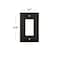 SLEEKLIGHTING Pack of 4 Wall Plate Outlet Switch Covers by SleekLighting Black Architecture Wall plates Variety of Styles RockerReceptacleToggle Combo Size 1 Gang Decorator