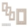 SLEEKLIGHTING Pack of 4 Wall Plate Outlet Switch Covers by SleekLighting Classic Ivory Beadboard Wall plates Variety of Styles RockerReceptacleToggle Combo Size 1 Decorator