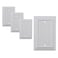 SLEEKLIGHTING Pack of 4 Wall Plate Outlet Switch Covers by SleekLighting Classic White Beadboard Wall plates Variety of Styles DecoratorDuplexToggleBlank Combo Size 1 Gang Blank