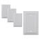 SLEEKLIGHTING Pack of 4 Wall Plate Outlet Switch Covers by SleekLighting Classic White Beadboard Wall plates Variety of Styles DecoratorDuplexToggleBlank Combo Size 1 Gang Blank