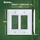 Funkiim Pure White Classic Beadboard Wall PlatesLight Switch CoversElectrical Outlet Covers Switch Plates of Various Combination Nature Bamboo Fiber Wall plate 2 Gang Decorator 2 Pack