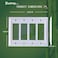 Funkiim Pure White Classic Beadboard Wall PlatesLight Switch CoversElectrical Outlet Covers Switch Plates of Various Combination Nature Bamboo Fiber Wall plate 4 Gang Decorator 1 Pack