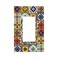 GSRLOD Retro Matte Mosaic Moroccan Mexican Mandala Boho Talavera Style Ceramic Tile 1 Gang Single DecoratorGFCI Device Outlet Wall Plate Electrical One Rocker Decorative Light Switch Cover Faceplate D
