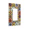 GSRLOD Retro Matte Mosaic Moroccan Mexican Mandala Boho Talavera Style Ceramic Tile 1 Gang Single DecoratorGFCI Device Outlet Wall Plate Electrical One Rocker Decorative Light Switch Cover Faceplate D