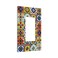 GSRLOD Retro Matte Mosaic Moroccan Mexican Mandala Boho Talavera Style Ceramic Tile 1 Gang Single DecoratorGFCI Device Outlet Wall Plate Electrical One Rocker Decorative Light Switch Cover Faceplate D