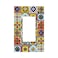 GSRLOD Retro Matte Mosaic Moroccan Mexican Mandala Boho Talavera Style Ceramic Tile 1 Gang Single DecoratorGFCI Device Outlet Wall Plate Electrical One Rocker Decorative Light Switch Cover Faceplate D