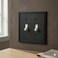 Rio Salto Matte Black Double Toggle Switch Plate Light Switch Cover Modern Architectural Minimalist Trim Wall Plates Outlet Cover Wall Plate Metal 2Gang Imperial Collection Midsize 5 x 5