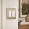 Rio Salto Signature Brass Light Switch Cover Antique Brass Gold Rocker 2Gang