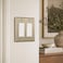 Rio Salto Signature Brass Light Switch Cover Antique Brass Gold Rocker 2Gang