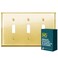 Rio Salto Signature Brass Light Switch Cover High Polished Gold Toggle 3Gang