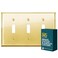Rio Salto Signature Brass Light Switch Cover High Polished Gold Toggle 3Gang