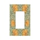 Rougui Decorative Outlet Covers Rustic William Morris Green Plant Leaf Yellow Flower 1 Gang Single Decora GFCI Device Light Switch Cover Plate 1 Rocker Wall Plate Jumbo Switch Plate Cover