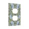 Rougui Decorative Outlet Covers William Morris Green Plant Leaf Blue Flower 1 Gang Wall Plate Receptacle Duplex Light Switch Cover Plate Single Dual Plug Covers Electrical Switchplate Faceplate