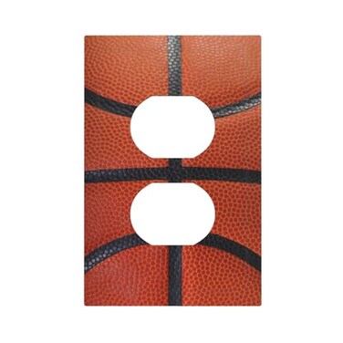 Rougui Outlet Cover 1 Gang Funny Basketball Sports Light Switch Cover Single Duplex Wall Plate Covers Switchplate Covers Electrical Faceplate For Country Bedroom Decor