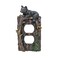 AMAJY Rustic Black Bear Wall Plate Cover Climbing Bear on Tree Branch Design Decorative Double Outlet Cover for Cabin Lodge Rustic Decor Durable Resin Material Easy to Install