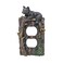 AMAJY Rustic Black Bear Wall Plate Cover Climbing Bear on Tree Branch Design Decorative Double Outlet Cover for Cabin Lodge Rustic Decor Durable Resin Material Easy to Install