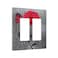 Wpshijia Rustic Flower Red Rose Drop of Water Double Rocker Wall Plate 2 Gang Light Switch Cover Electrical Switch Plate Receptacle Decorative Outlet for Bathroom Bedroom Decor
