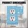 Gaocai Shiny Blue Rhinestones Outlet Covers Wall Plates Light Switch Decorative Cover Plate Rhinestones Outlet Covers Wall Plate For Electrical Outlets Switch Plate Covers