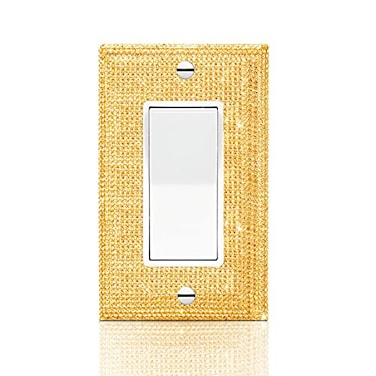 Gaocai Shiny Golden Rhinestones Light Switch Cover Decorative Switch Plates And Outlet Covers Rhinestones Outlet Covers Wall Plate Decorative