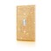 Gaocai Shiny Golden Rhinestones Wall Plates Light Switch Decorative Cover Plate Single Toggle Rhinestones Outlet Covers Wall Plate Decorative