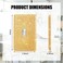 Gaocai Shiny Golden Rhinestones Wall Plates Light Switch Decorative Cover Plate Single Toggle Rhinestones Outlet Covers Wall Plate Decorative