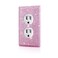 Gaocai Shiny Pink Rhinestones Wall Plates Light Switch Decorative Cover Plate Single Toggle Rhinestones Outlet Covers Wall Plate Decorative