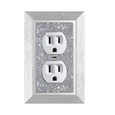 Gaocai Shiny Rhinestones Outlet Covers Wall Plate Toggle Light Switch Cover Decorative Durable Switch Covers Socket Outlet Cover