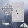Gaocai Shiny Silver Rhinestones Wall Plates Light Switch Decorative Cover Plate Single Round Outlet Cover Plate