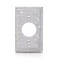 Gaocai Shiny Silver Rhinestones Wall Plates Light Switch Decorative Cover Plate Single Round Outlet Cover Plate