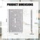 Gaocai Shiny Silver Rhinestones Wall Plates Light Switch Decorative Cover Plate Single Toggle Rhinestones Outlet Covers Wall Plate