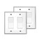 Gaocai Silver Chrome Light Plates Switch Covers Polycarbonate Thermoplastic Durable 2 Gang Wall Plate Decorative Wall Outlet Cover