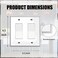 Gaocai Silver Chrome Light Plates Switch Covers Polycarbonate Thermoplastic Durable 2 Gang Wall Plate Decorative Wall Outlet Cover
