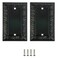 SLEEKLIGHTING SleekLighting Beveled Black Architecture Wall plates Electric Outlet and Switch Covers Style 1 Gang Blank 2 Pack