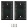 SLEEKLIGHTING SleekLighting Beveled Black Architecture Wall plates Electric Outlet and Switch Covers Style 1 Gang Blank 2 Pack
