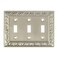 SLEEKLIGHTING SleekLighting Beveled Satin Nickel Wall plates Electric Outlet and Switch Covers Style 3 Gang Toggle 1 Pack